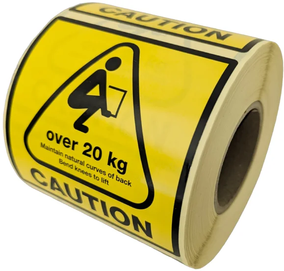 rillprint Étiquette d'avertissement 'CAUTION OVER 20 KG' — 75 × 75 mm - OEM 67863