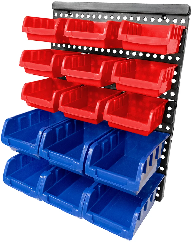 BRÜDER MANNESMANN Rangement pour petites pièces, 16 pièces — 100 × 100 × 50 mm - OEM M41561